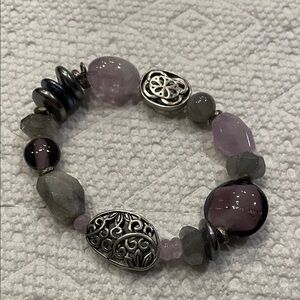 Silpada gemstone stretch bracelet.